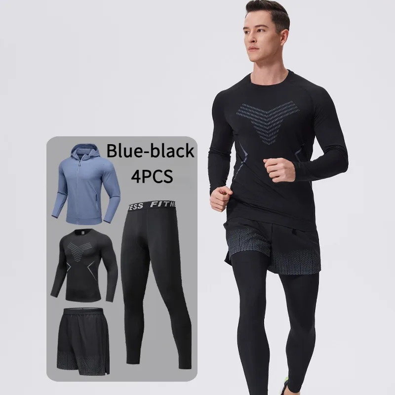 Men's 4-Piece Sportswear Set Long Sleeve Breathable Sweat-Wicking Fitness Clothing for Cycling And Training
Men's 4-Piece Sportswear Set Long Sleeve Breathable Sweat-Wicking Fitness Clothing for Cycling And Training