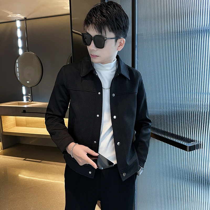 Casual Pure Color Men's Jaet Small Size S Spring Autumn Sli Korean Version XS Leisure Trendy Flip Collar Top Youth Faion
Casual Pure Color Men's Jaet Small Size S Spring Autumn Sli Korean Version XS Leisure Trendy Flip Collar Top Youth Faion