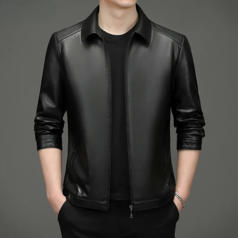 Winter Autumn Fashion Leather Jacket Men Black Genuine Jackets for Man Clothing Loose Casual Male Coats Chaquetas Hombre
Winter Autumn Fashion Leather Jacket Men Black Genuine Jackets for Man Clothing Loose Casual Male Coats Chaquetas Hombre