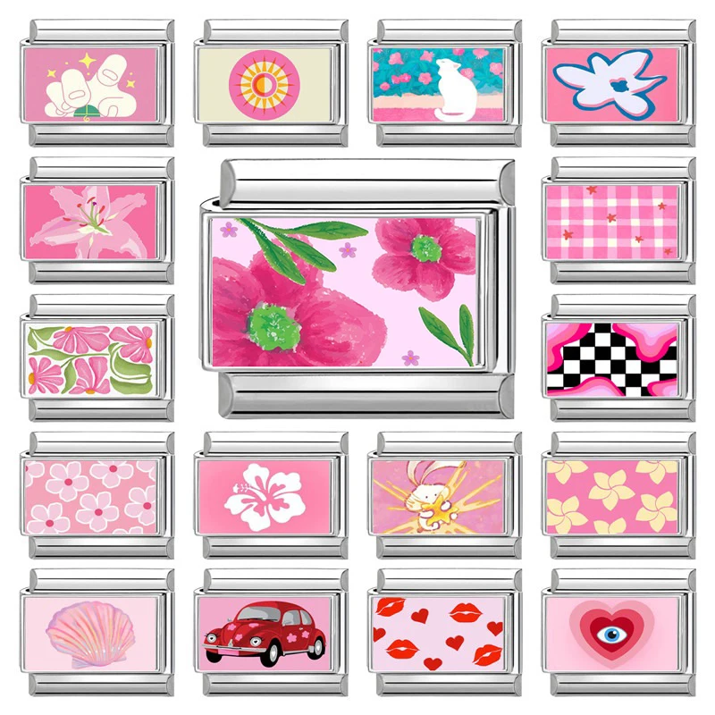 Y2K Wholesale Cute Heart Flowers Italian Charm Link Fit 9mm Stainless Steel Jewelry DIY Making Women Bracelets Gifts
Y2K Wholesale Cute Heart Flowers Italian Charm Link Fit 9mm Stainless Steel Jewelry DIY Making Women Bracelets Gifts