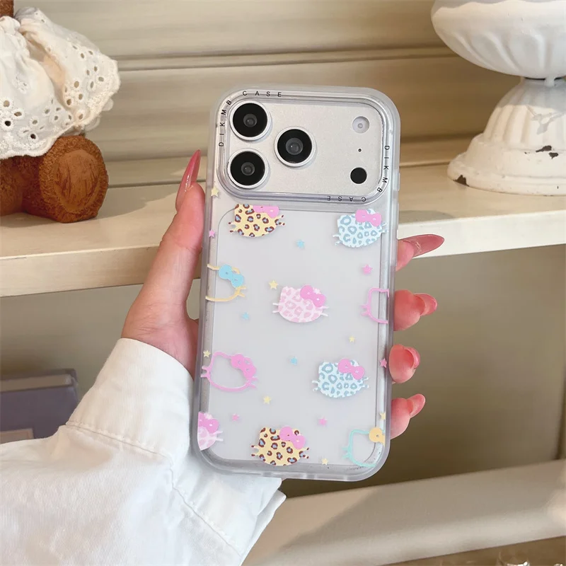 Kawaii Hello Kitty Leopard Print Clear Phone Case For iPhone 17 16 15 14 Pro Max Shockproof Soft Cover funda iPhone 17Pro
Kawaii Hello Kitty Leopard Print Clear Phone Case For iPhone 17 16 15 14 Pro Max Shockproof Soft Cover funda iPhone 17Pro