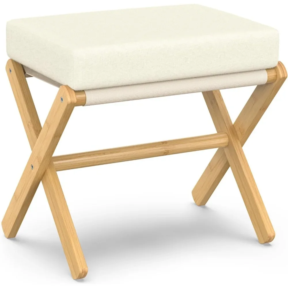 Foldable Bamboo Foot Stool Ottoman with Thick Foam Cushion for Bedroom and Living Room
Foldable Bamboo Foot Stool Ottoman with Thick Foam Cushion for Bedroom and Living Room