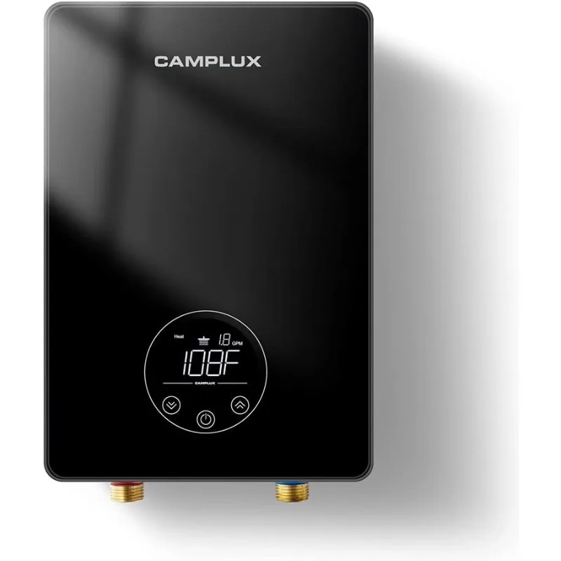Camplux Electric Water Heater 6kW, Instant Hot Water Heater 240V, On Demand Water Heater with Digital Display, Hard Wired, Black
Camplux Electric Water Heater 6kW, Instant Hot Water Heater 240V, On Demand Water Heater with Digital Display, Hard Wired, Black