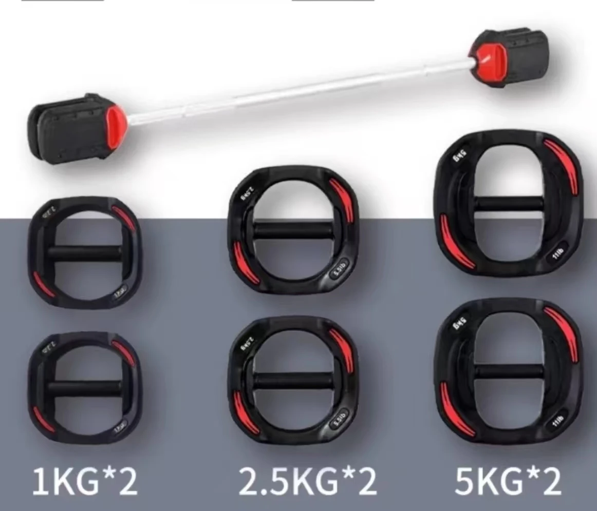2 Pieces Of 1 Kilogram, 2 Pieces Of 2.5 Kilograms, 2 Pieces Of 5 Kilograms, Plus One Dumbbell Bar
2 Pieces Of 1 Kilogram, 2 Pieces Of 2.5 Kilograms, 2 Pieces Of 5 Kilograms, Plus One Dumbbell Bar