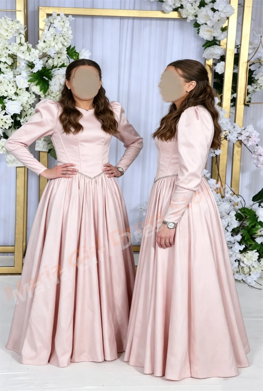 White Satin Elegant Evening Dress Women Long Sleeve Round Neck Bridesmaid Bridal Formal Wedding Ball Gowns Pageant Dress
White Satin Elegant Evening Dress Women Long Sleeve Round Neck Bridesmaid Bridal Formal Wedding Ball Gowns Pageant Dress