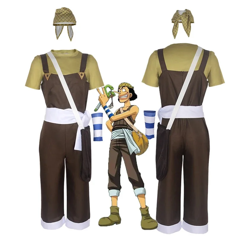 Anime Usopp Cosplay Costume Brown Rompers White T Shirt Scraft White Waist Band Bag Halloween Christmas Party Fancy Cloth
Anime Usopp Cosplay Costume Brown Rompers White T Shirt Scraft White Waist Band Bag Halloween Christmas Party Fancy Cloth