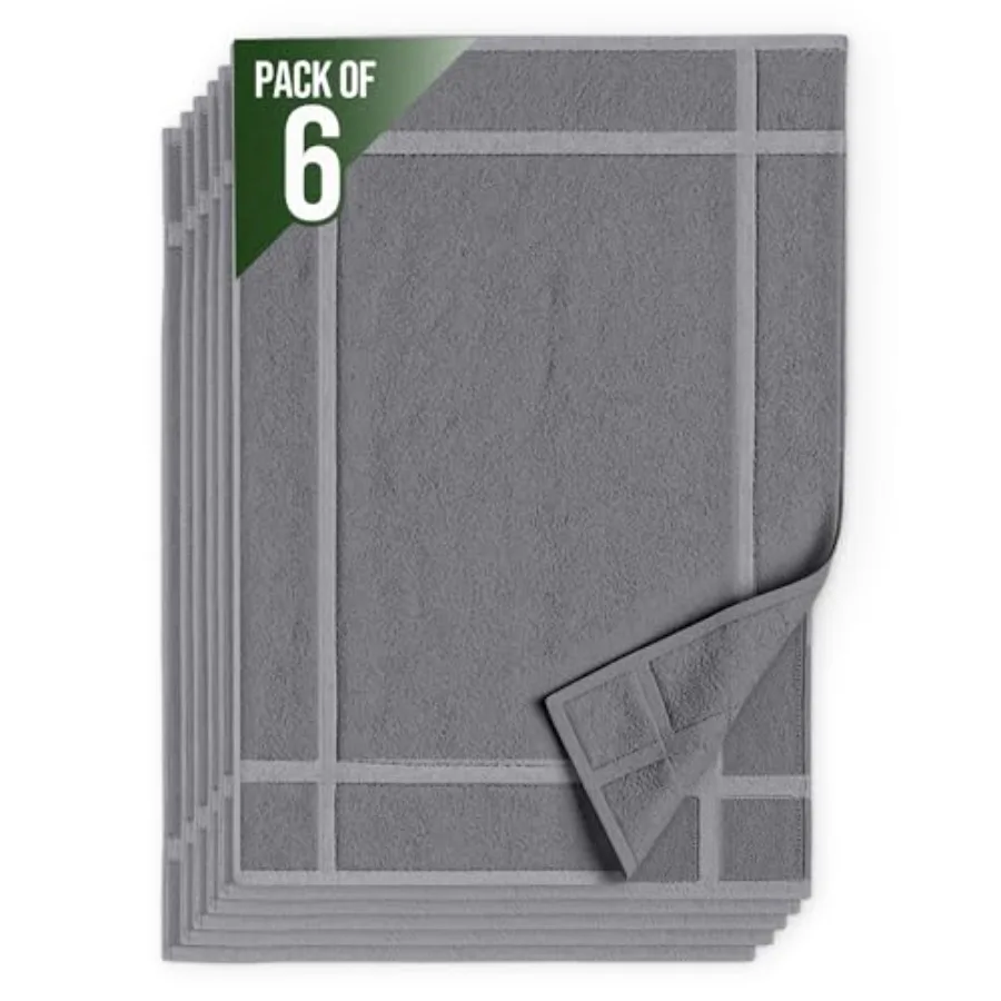 100% Ring Spun Cotton Bath Mat Pack of 6 20 x 30 Inch, Washable, Soft and Absorbent Terry Bathroom Floor Mat Not Bathroom Rugs
100% Ring Spun Cotton Bath Mat Pack of 6 20 x 30 Inch, Washable, Soft and Absorbent Terry Bathroom Floor Mat Not Bathroom Rugs