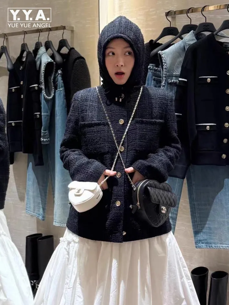 Fashion Work Lady Multi Pocket Jackets Retro Black Hooded Jacket French Style Autumn Winter Women Single Breasted Casual Coat
Fashion Work Lady Multi Pocket Jackets Retro Black Hooded Jacket French Style Autumn Winter Women Single Breasted Casual Coat