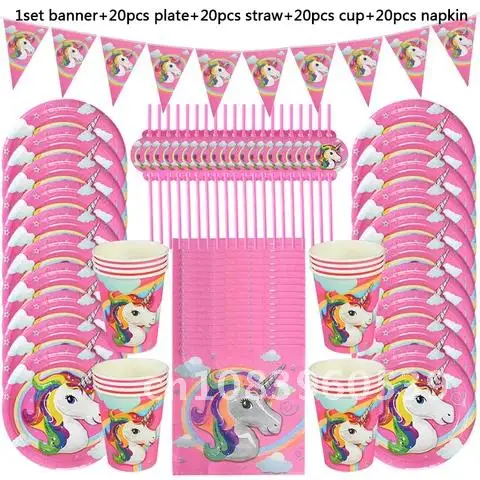 81pcs Unicorn Party Supplies Disposable Tableware Set Paper Plate Cups Napkins Unicorn Birthday Party Decorations Baby ShowerUn
81pcs Unicorn Party Supplies Disposable Tableware Set Paper Plate Cups Napkins Unicorn Birthday Party Decorations Baby ShowerUn