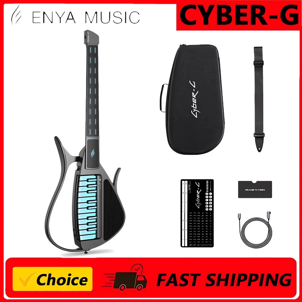 Enya CYBER-G Stringless Smart Guitar, Foldable Travel Backing Guitarra, Built-in Drum Machine & Bassline, 20 Instrument Sounds
Enya CYBER-G Stringless Smart Guitar, Foldable Travel Backing Guitarra, Built-in Drum Machine & Bassline, 20 Instrument Sounds