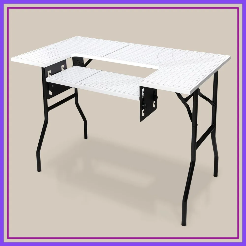 Folding Sewing Table 42x24in Grid Top Craft Desk with Drop Down Platform for Fabric Cutting & Crafts
Folding Sewing Table 42x24in Grid Top Craft Desk with Drop Down Platform for Fabric Cutting & Crafts