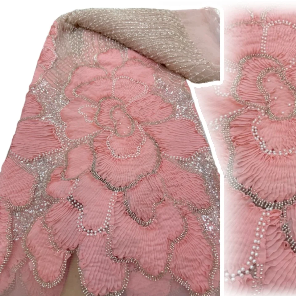 Christmas Season African 2025 Beaded Emboridery Lace Fabric High-End French Embroidered Lace Fabric for Wedding and Party Z1695
Christmas Season African 2025 Beaded Emboridery Lace Fabric High-End French Embroidered Lace Fabric for Wedding and Party Z1695