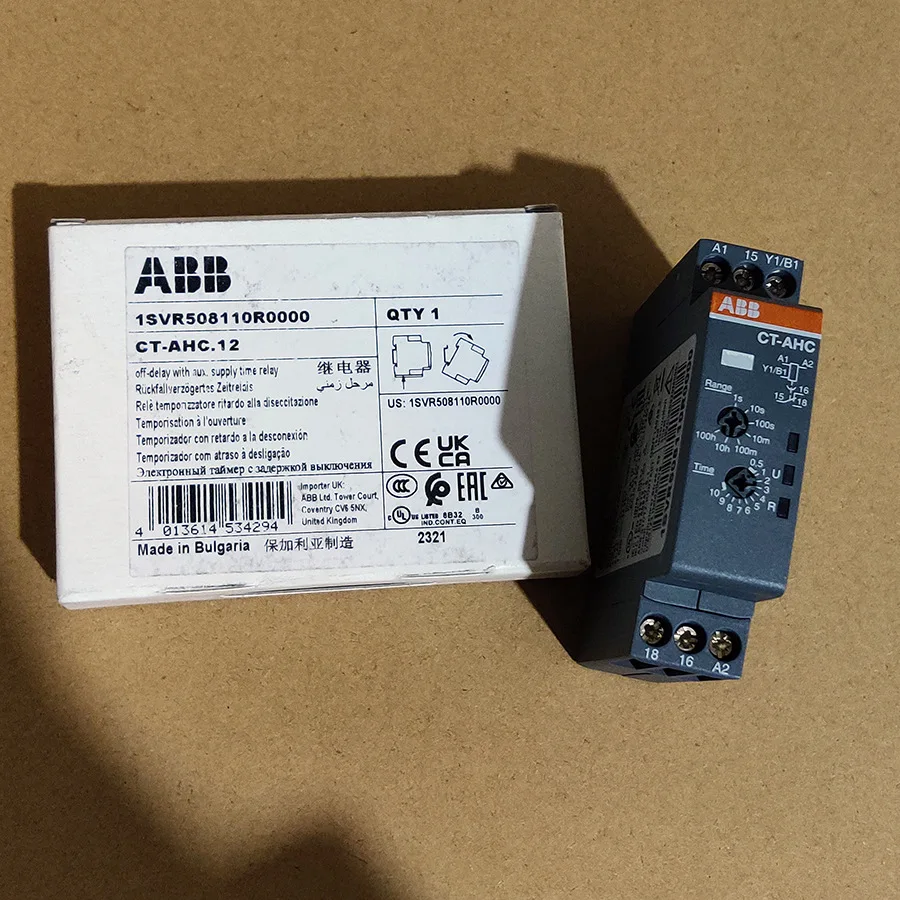 2025 Spot New ABB Time Relay CT-AHC.12 Order Number 1SVR508110R0000 Original Genuine
2025 Spot New ABB Time Relay CT-AHC.12 Order Number 1SVR508110R0000 Original Genuine