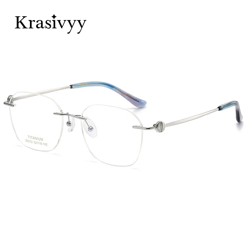 Krasivyy Diamond Pure Titanium Rimless Glasses Frame Women Square Ultralight Prescription Eyeglasses Lady Brand Optical Eyewear
Krasivyy Diamond Pure Titanium Rimless Glasses Frame Women Square Ultralight Prescription Eyeglasses Lady Brand Optical Eyewear