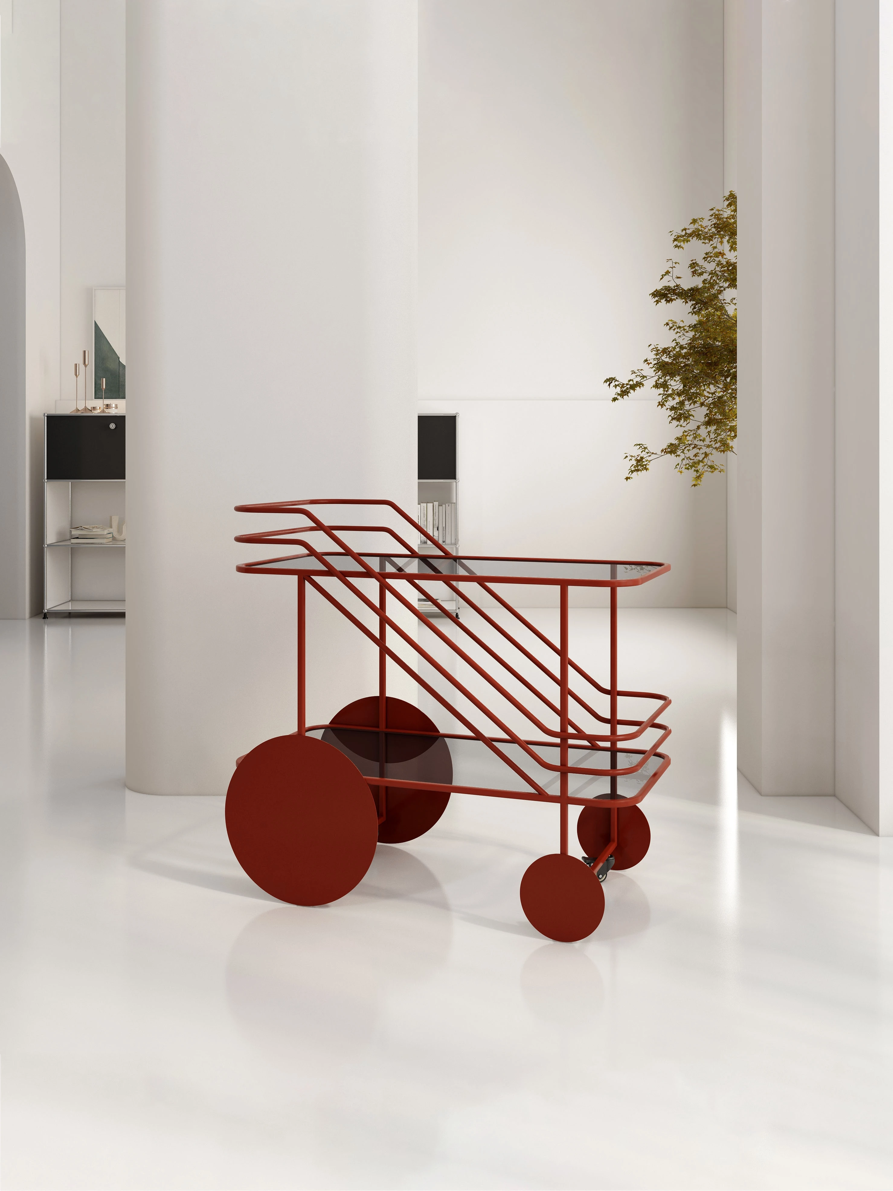 Movable double-decker trolley, home storage, living room storage, bar, trolley, dining trolley, sofa, small side table
Movable double-decker trolley, home storage, living room storage, bar, trolley, dining trolley, sofa, small side table