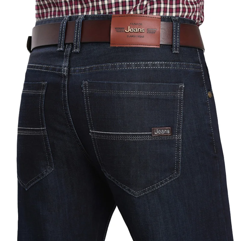 High Waist Thickened Men's Elastic Jeans Straight Loose Dad Clothes Large Size Pants Autumn Winter Business Casual Cotton Denim
High Waist Thickened Men's Elastic Jeans Straight Loose Dad Clothes Large Size Pants Autumn Winter Business Casual Cotton Denim