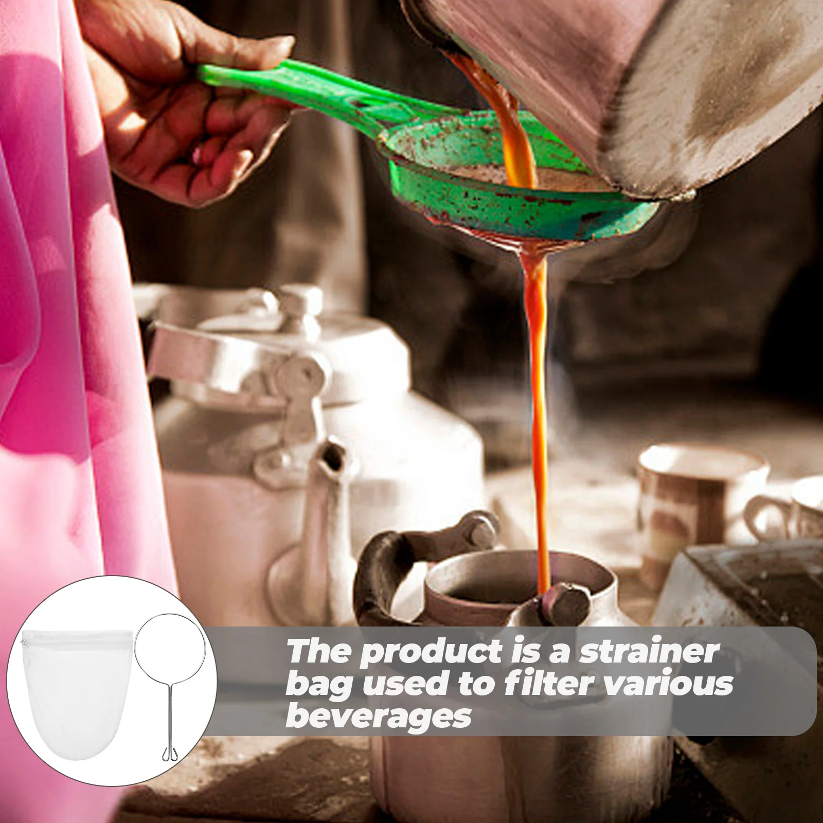 1Set Mesh Tea Strainer Bag Reinforced Steel Ring Smooth Particle Free Beverage Ideal Gift Friends Kitchen Filtering
1Set Mesh Tea Strainer Bag Reinforced Steel Ring Smooth Particle Free Beverage Ideal Gift Friends Kitchen Filtering