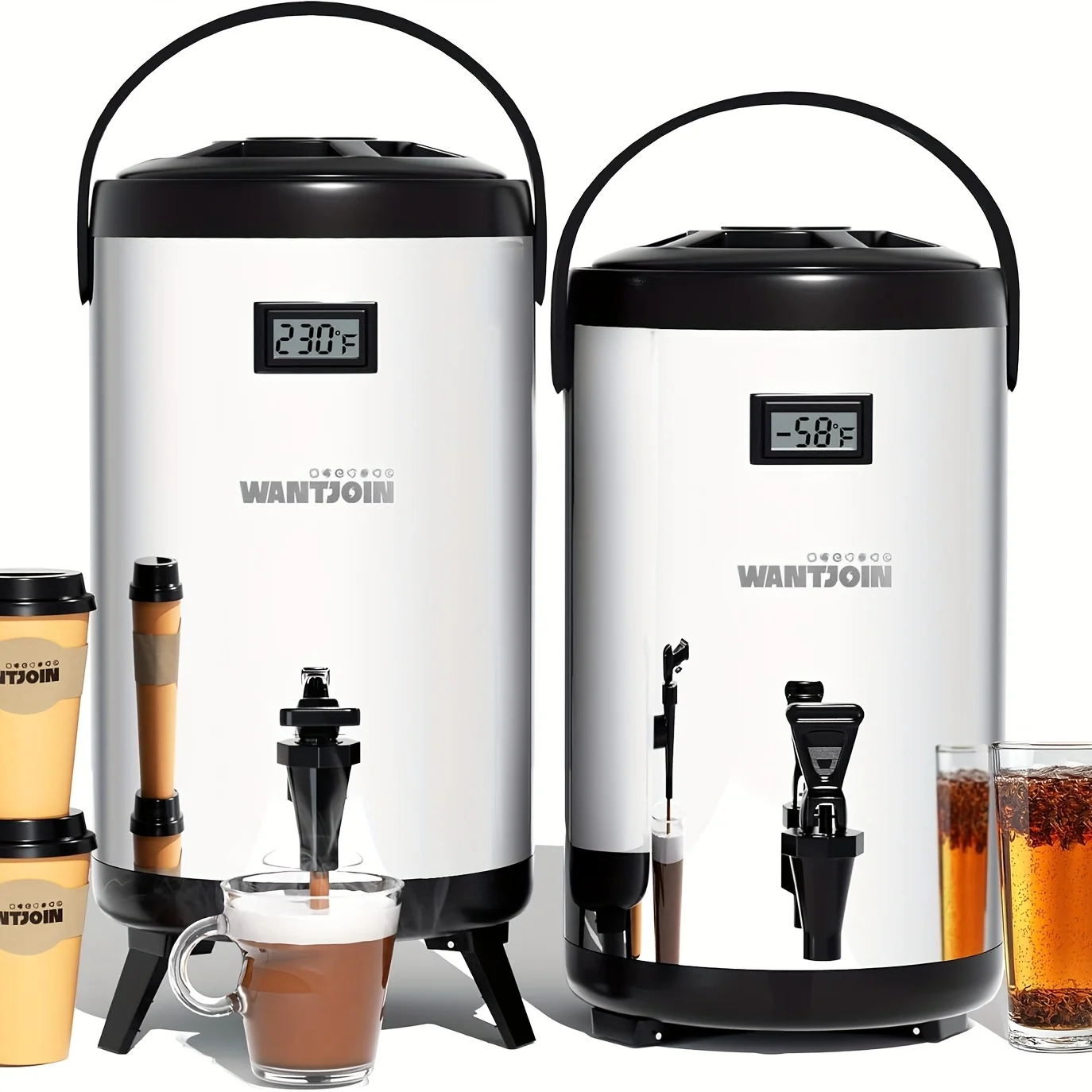 WantJoin 2-pack Insulated Beverage Dispenser-Thermal Hot And Cold Beverage Dispenser Tea Dispenser Stainless Steel 12L/3.2Gal Ho
WantJoin 2-pack Insulated Beverage Dispenser-Thermal Hot And Cold Beverage Dispenser Tea Dispenser Stainless Steel 12L/3.2Gal Ho