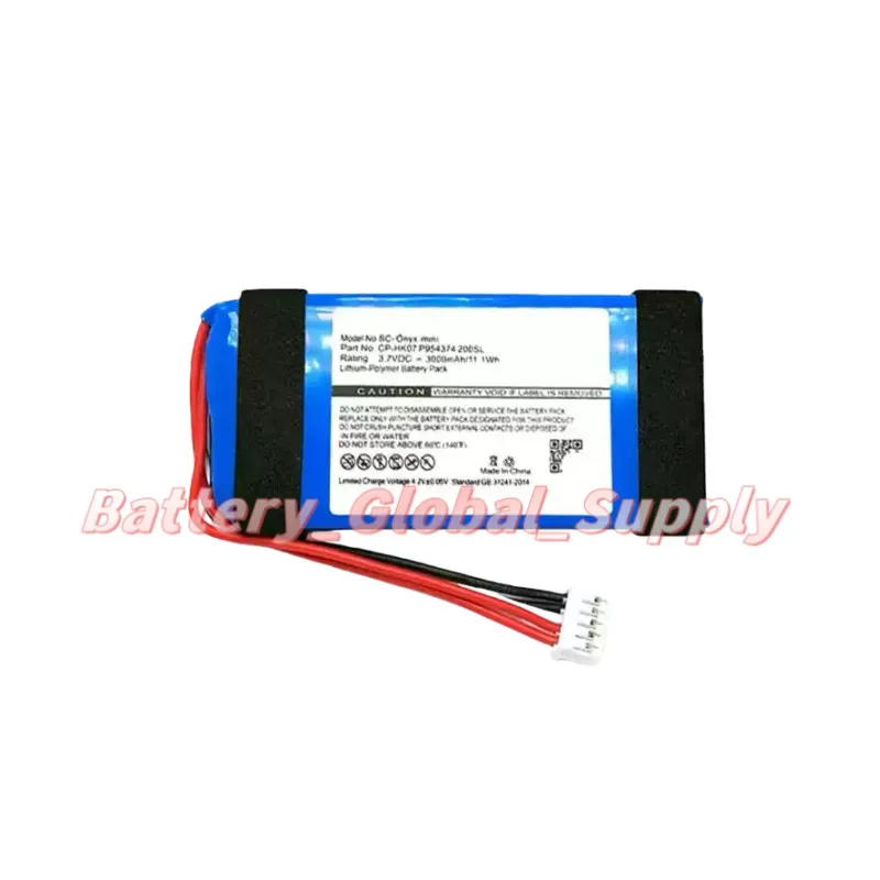 Battery for Onyx Mini Bluetooth Speaker CP-HK07P954374 3.7v 3000mah New-
Battery for Onyx Mini Bluetooth Speaker CP-HK07P954374 3.7v 3000mah New-
