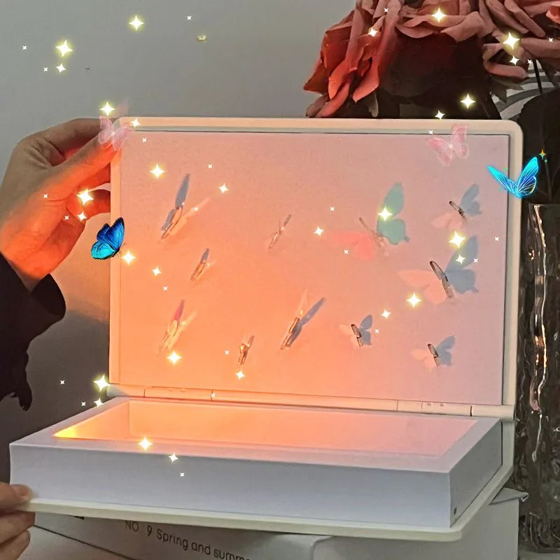 Chunyan Ins Dynamic Butterfly Light Shadow Creative Bedside Atmosphere Lamp Romantic Back To School Gift Book Night Light
Chunyan Ins Dynamic Butterfly Light Shadow Creative Bedside Atmosphere Lamp Romantic Back To School Gift Book Night Light