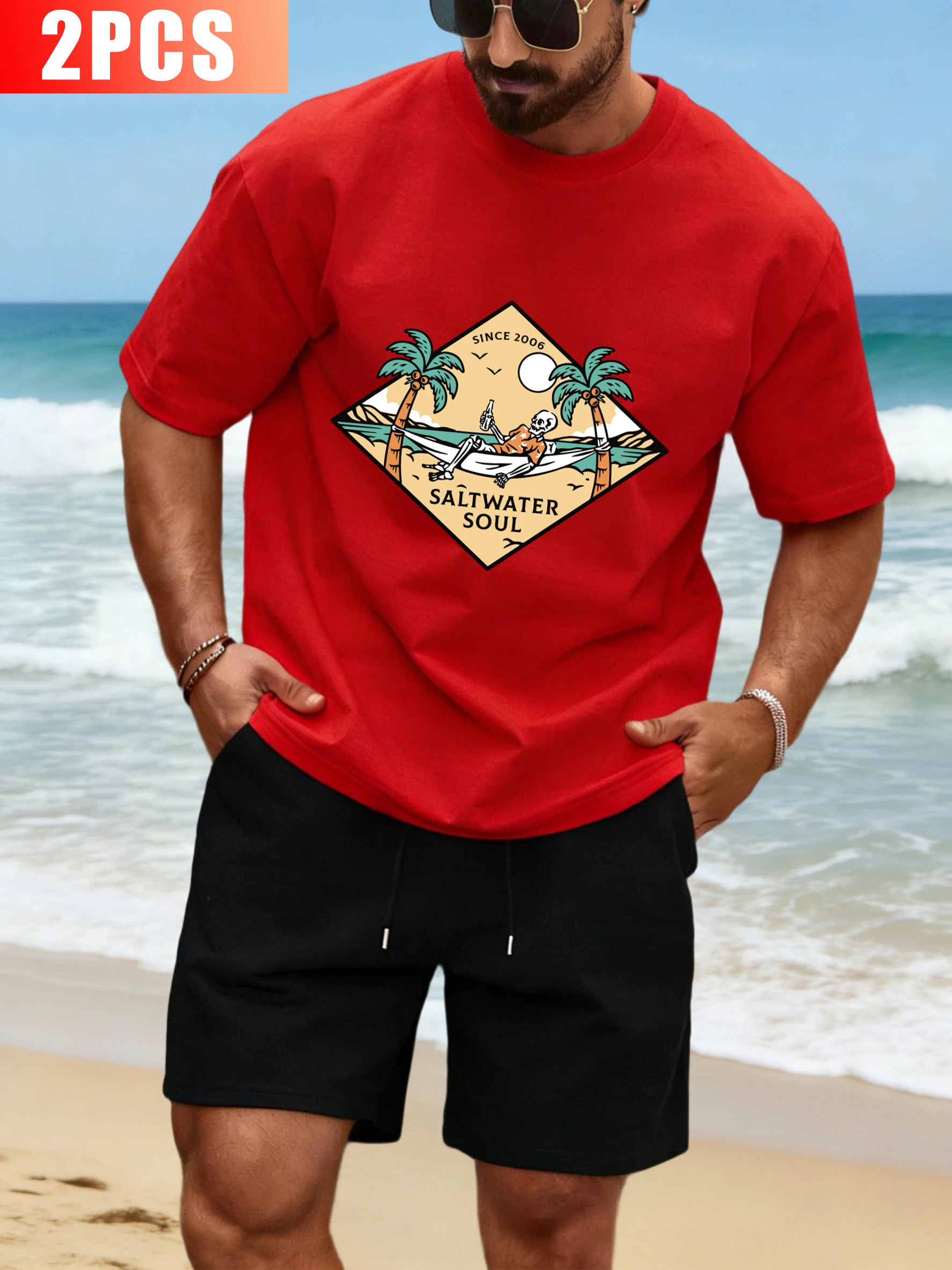 Vacation By The Sea With A Free Soul Print T-Shirt Suit Men Summer Drawstring Pants Fashion Cotton Clothes Man Retro Sportswear
Vacation By The Sea With A Free Soul Print T-Shirt Suit Men Summer Drawstring Pants Fashion Cotton Clothes Man Retro Sportswear