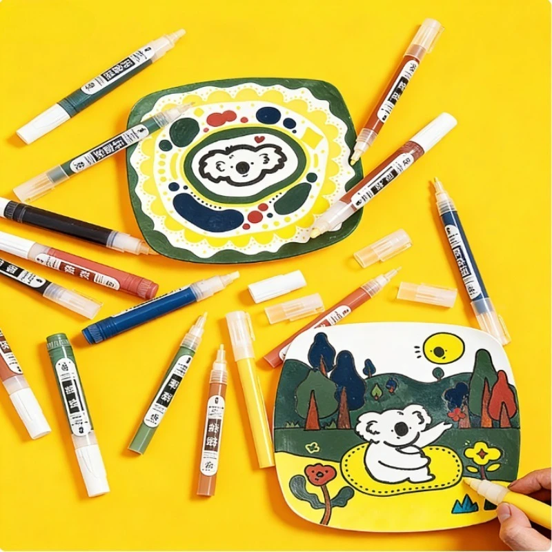 12-Color Ceramic Underglaze Markers Water-Based Paint Pens for Pottery DIY Art Kids’ Doodling
12-Color Ceramic Underglaze Markers Water-Based Paint Pens for Pottery DIY Art Kids’ Doodling