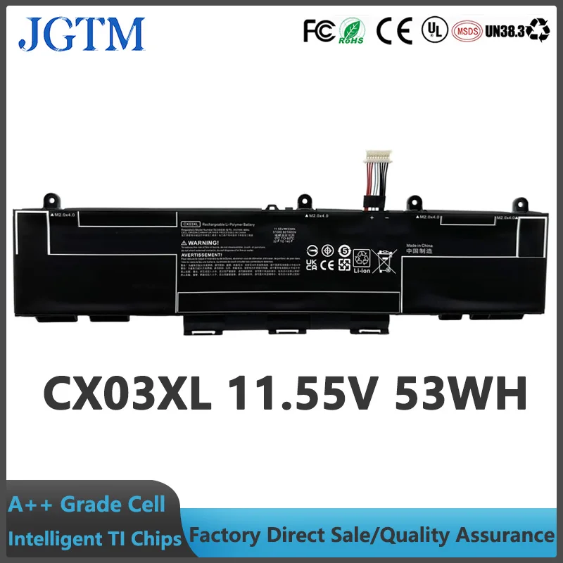 CX03XL CXO3XL 11.55V 53Wh Laptop Battery for HP EliteBook x360 830 G7 G8 Series HSTNN-IB9G HSTNN-LB8R L77624-422 L78551-005 L776
CX03XL CXO3XL 11.55V 53Wh Laptop Battery for HP EliteBook x360 830 G7 G8 Series HSTNN-IB9G HSTNN-LB8R L77624-422 L78551-005 L776