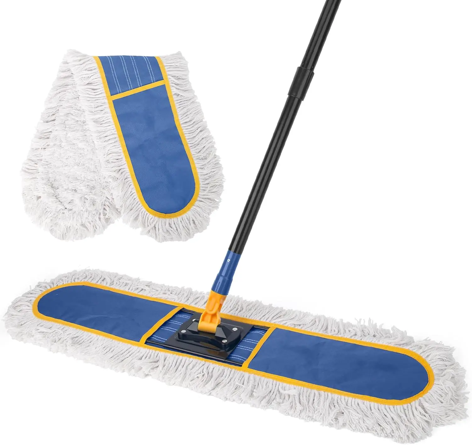 36 inch Industrial Dry Dust Mop Heavy Duty Long Handle Cotton Reusable Head for Hardwood Tile Concrete Laminate Garage
36 inch Industrial Dry Dust Mop Heavy Duty Long Handle Cotton Reusable Head for Hardwood Tile Concrete Laminate Garage