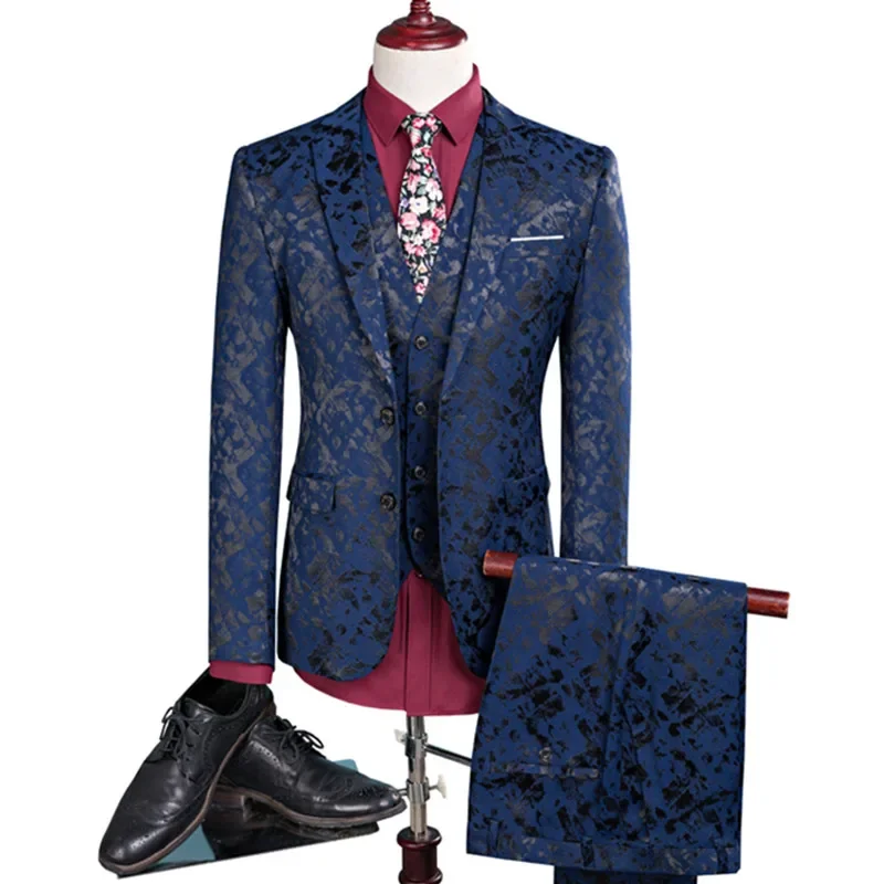 Men Suit Business Leisure Single Breasted Suits 3 Pieces Sets Male Printing Groom Wedding Dress Jacket Blazers Coat Vest Pants
Men Suit Business Leisure Single Breasted Suits 3 Pieces Sets Male Printing Groom Wedding Dress Jacket Blazers Coat Vest Pants