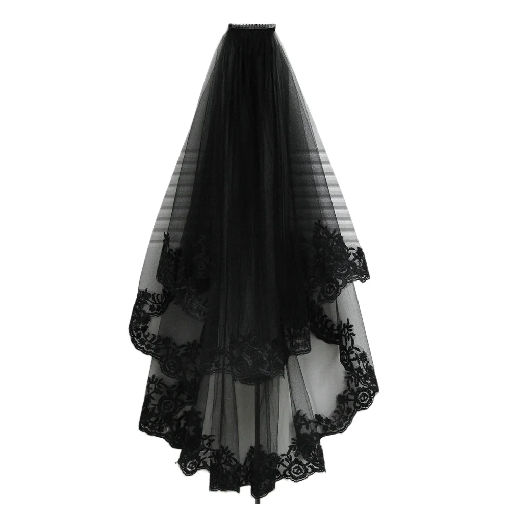 Black Veil for Cosplay Bride Wedding Headgear 150cm Long Photography Lace Halloween
Black Veil for Cosplay Bride Wedding Headgear 150cm Long Photography Lace Halloween