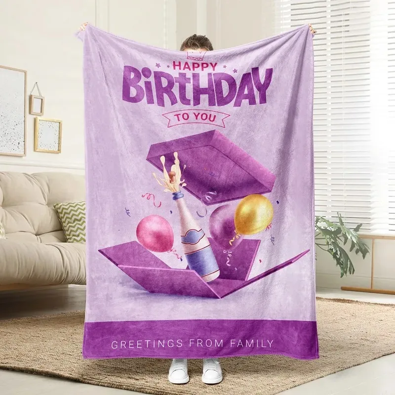 Surprise Birthday Gift Box Flannel Blanket Soft Plush Cozy Sofa Bed Decor Greeting Gift
Surprise Birthday Gift Box Flannel Blanket Soft Plush Cozy Sofa Bed Decor Greeting Gift