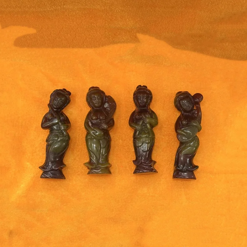 Chinese Collectible Old Xiuyu jade handicrafts jade carvings decorations The Four Beauties girl statue a set jade ornaments
Chinese Collectible Old Xiuyu jade handicrafts jade carvings decorations The Four Beauties girl statue a set jade ornaments