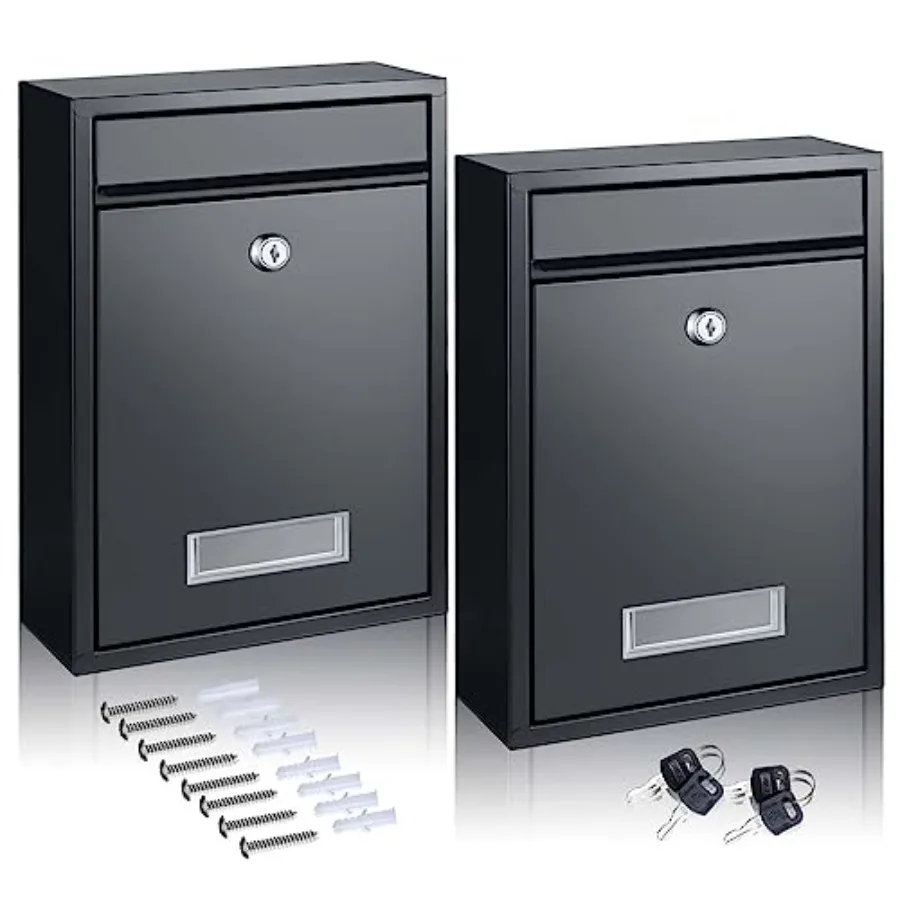 2 Pcs Mailboxes for Outside Wall Mount Large Donation Suggestion Box for Mailbox Postbox Letters Newspapers Rust Proof with Slo
2 Pcs Mailboxes for Outside Wall Mount Large Donation Suggestion Box for Mailbox Postbox Letters Newspapers Rust Proof with Slo