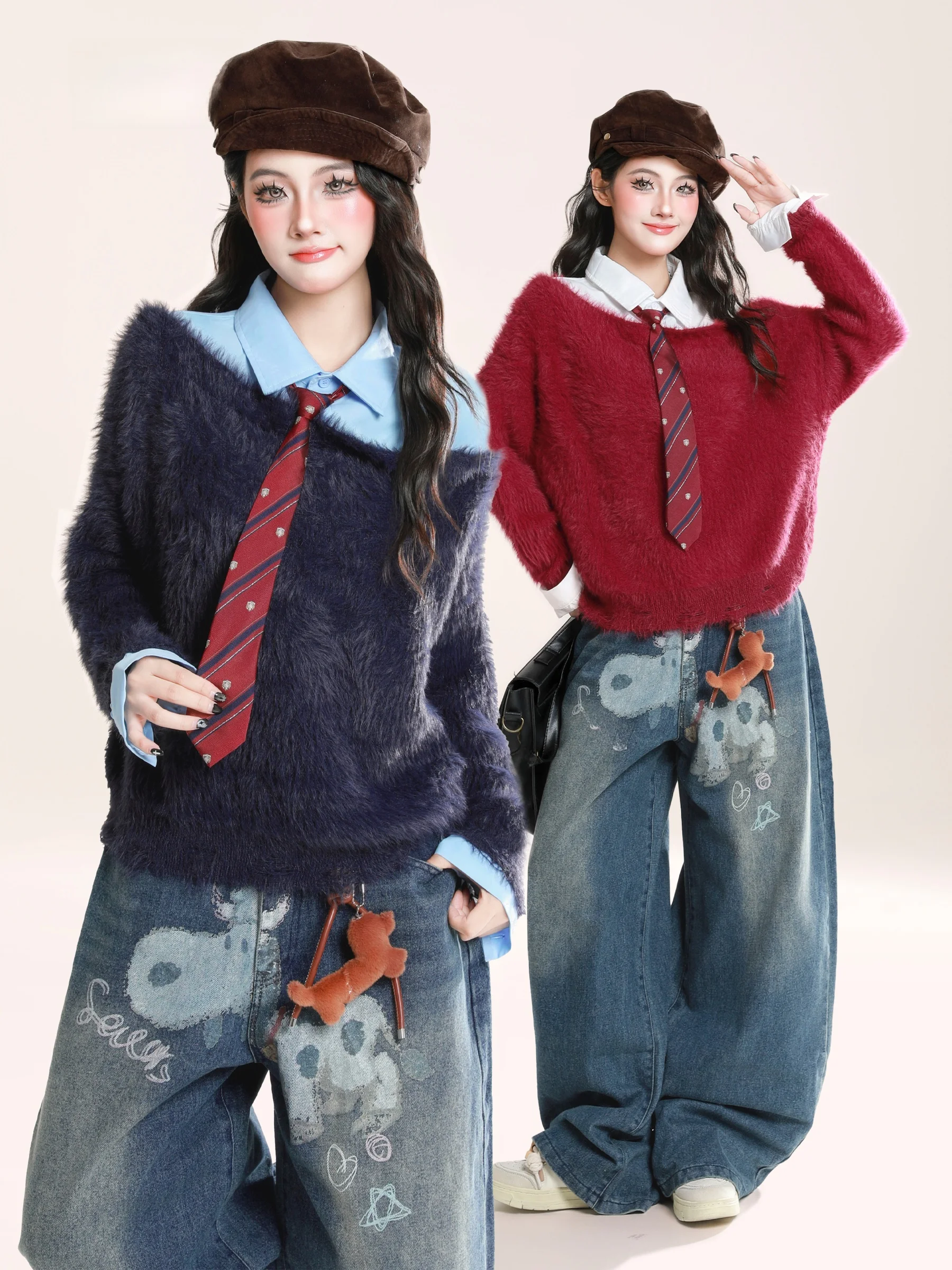 HM Retro Academic Sle Patchwork Slant oulder Camere Sweater Women's Autumn Winter Loose Top Trendy V-ne Knittedwear
HM Retro Academic Sle Patchwork Slant oulder Camere Sweater Women's Autumn Winter Loose Top Trendy V-ne Knittedwear