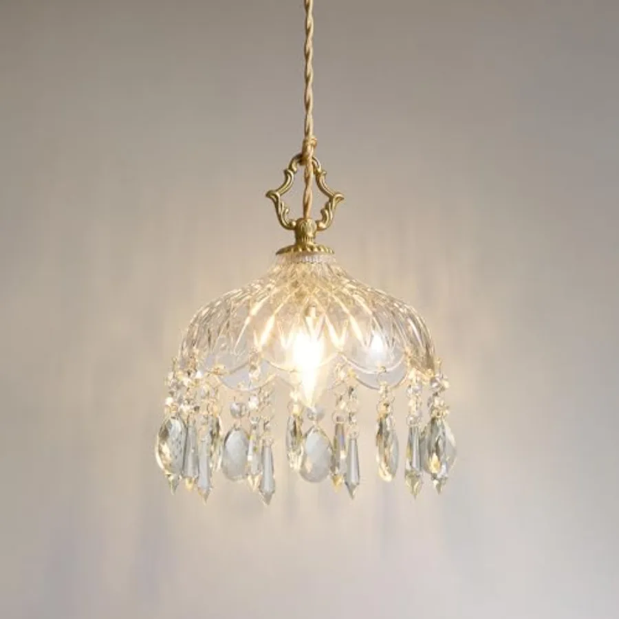 Vintage Small Crystal Pendant Light - Brass Gold Clear Glass Mini Adjustable Hanging Kitchen Island Chandelier - Unique Flower
Vintage Small Crystal Pendant Light - Brass Gold Clear Glass Mini Adjustable Hanging Kitchen Island Chandelier - Unique Flower