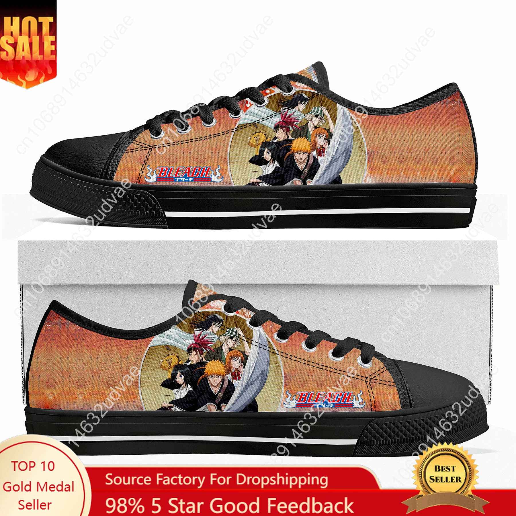 B-BLEACH Low Top Shoes Men Women Teenager Sneakers Canvas High Quality Sneaker Casual Customized Couple Shoe Black Sole
B-BLEACH Low Top Shoes Men Women Teenager Sneakers Canvas High Quality Sneaker Casual Customized Couple Shoe Black Sole