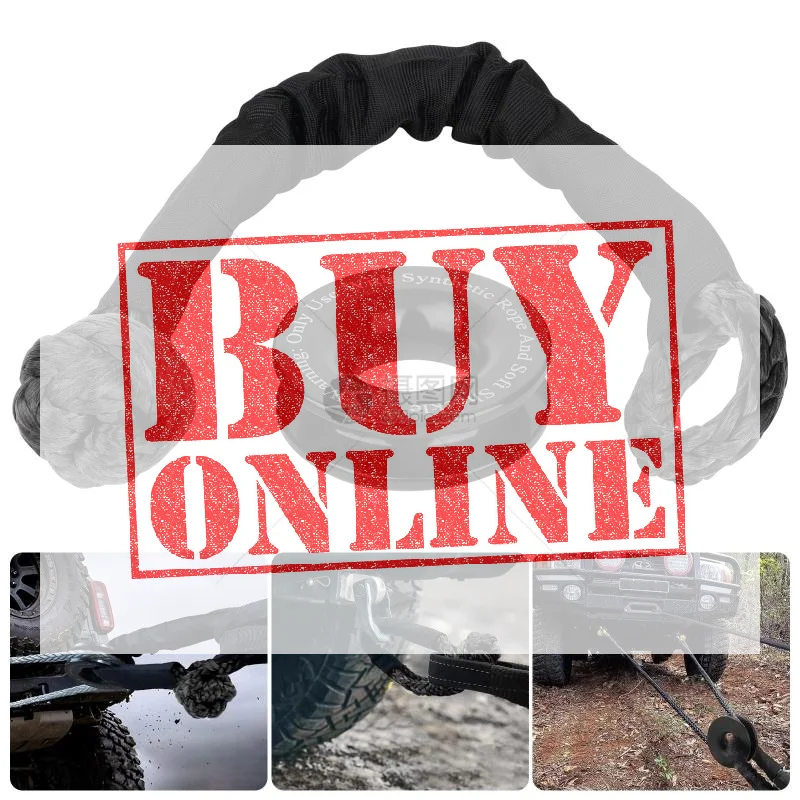 66000lbs Winch Rope Synthetic Soft Shackle Or Recovery Ring Set Rugged Shackles W/ Protective Sleeve For Truck Vehicle Recovery
66000lbs Winch Rope Synthetic Soft Shackle Or Recovery Ring Set Rugged Shackles W/ Protective Sleeve For Truck Vehicle Recovery