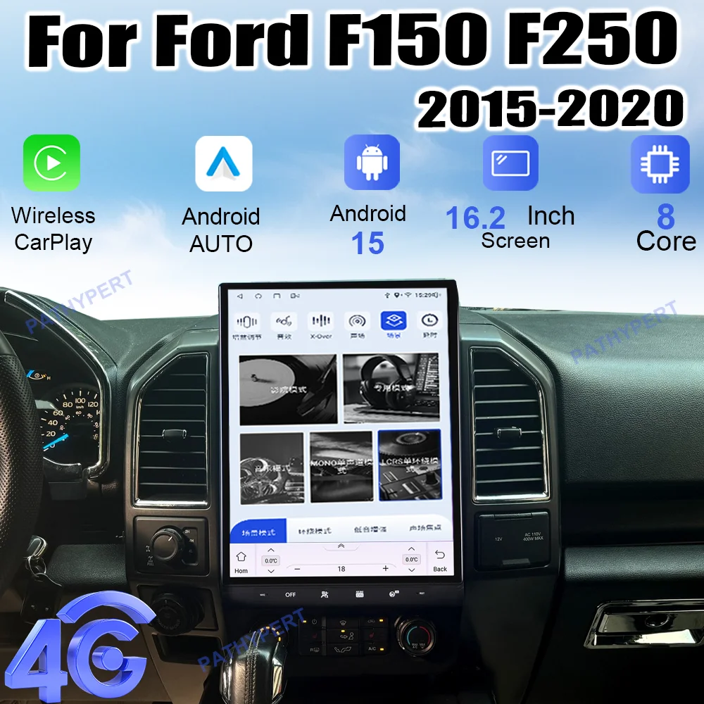 Android 15 Unisoc 7870 CPU 16.2" For Ford F150 F250 2015-2020 Radio 2 Din Resolution: 1440*1920 Carplay Screen Head Unit DSP 4G
Android 15 Unisoc 7870 CPU 16.2" For Ford F150 F250 2015-2020 Radio 2 Din Resolution: 1440*1920 Carplay Screen Head Unit DSP 4G