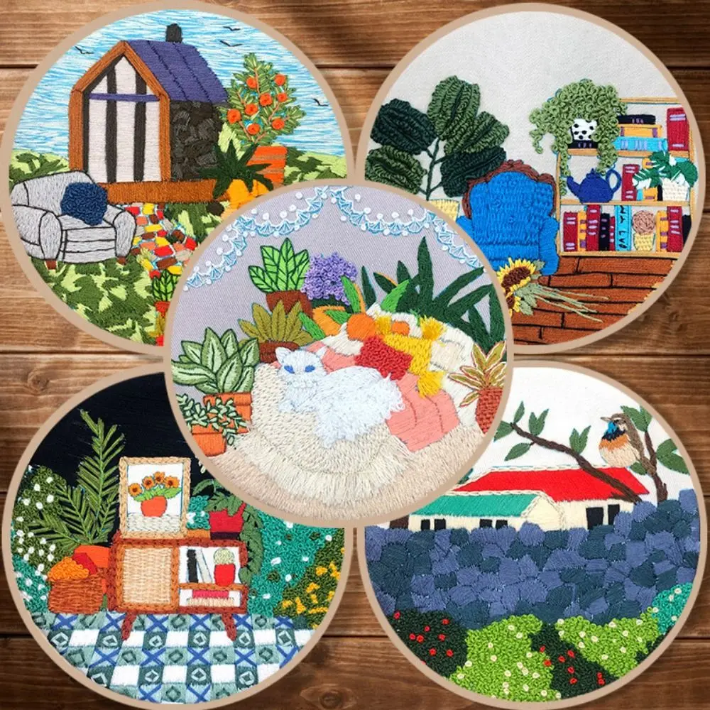DIY Scenery Embroidery Kit Floral Patterns Handmade Cross Stitch Set Colorful Hand-stitched Embroidery Set Beginner
DIY Scenery Embroidery Kit Floral Patterns Handmade Cross Stitch Set Colorful Hand-stitched Embroidery Set Beginner