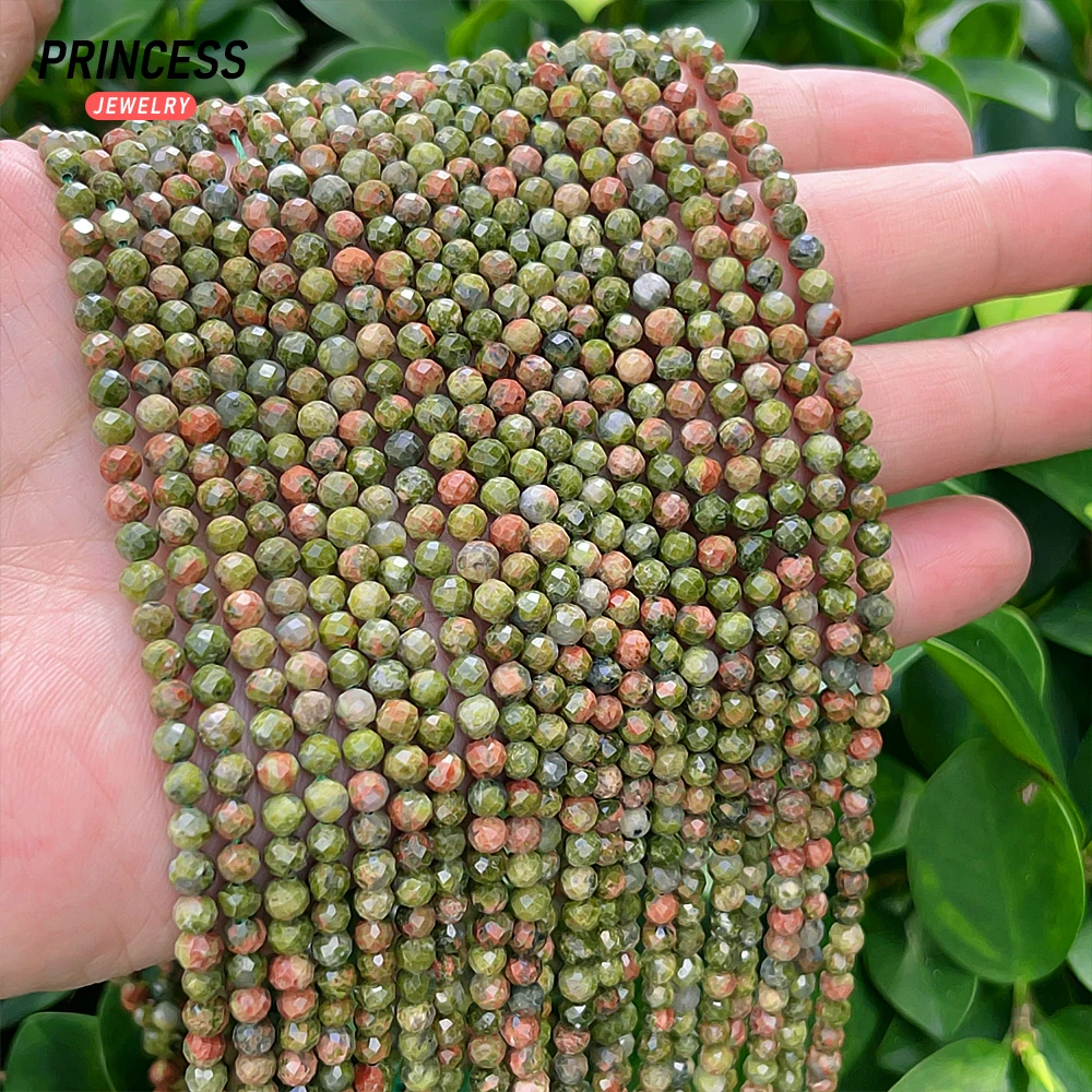 A++ Natural Unakite Jasper 4mm Faceted Beads for Jewelry Making Bracelet Wholesale Stone Seed Beads DIY Accessories
A++ Natural Unakite Jasper 4mm Faceted Beads for Jewelry Making Bracelet Wholesale Stone Seed Beads DIY Accessories