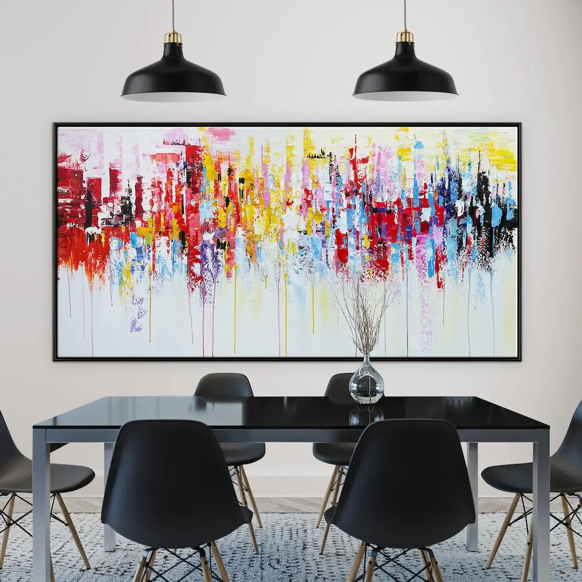 Skyline City Large Wall Art Landscape Painting Colorful Oil Painting Apartment Decor Abstract Textured Painting Home Decoration
Skyline City Large Wall Art Landscape Painting Colorful Oil Painting Apartment Decor Abstract Textured Painting Home Decoration