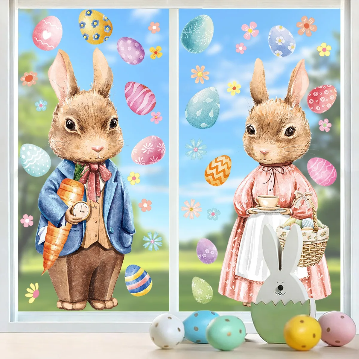Easter Bunny Decals Stained Glass Window Clings Cute Rabbit Stickers Egg Decorations for Walls Glass Doors Home Party
Easter Bunny Decals Stained Glass Window Clings Cute Rabbit Stickers Egg Decorations for Walls Glass Doors Home Party