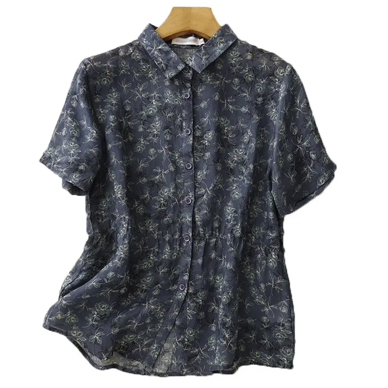 2025 New Summer Turn Down Collar Blouse Women Fashion Short Sleeve Floral Female Print Shirts Casual Womens Tops
2025 New Summer Turn Down Collar Blouse Women Fashion Short Sleeve Floral Female Print Shirts Casual Womens Tops