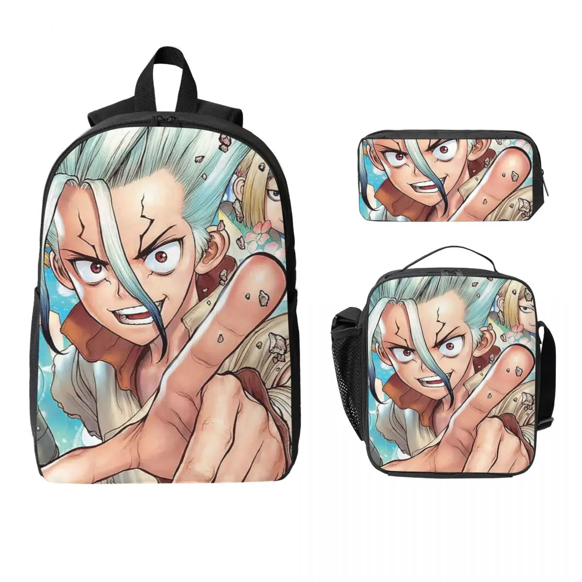 Senku Ishigami Dr Stone Apan аниме рюкзак студенческая сумка для книг школьная сумка компьютерная сумка через плечо 3 шт. изолированная сумка для обеда пенал
Senku Ishigami Dr Stone Apan аниме рюкзак студенческая сумка для книг школьная сумка компьютерная сумка через плечо 3 шт. изолированная сумка для обеда пенал