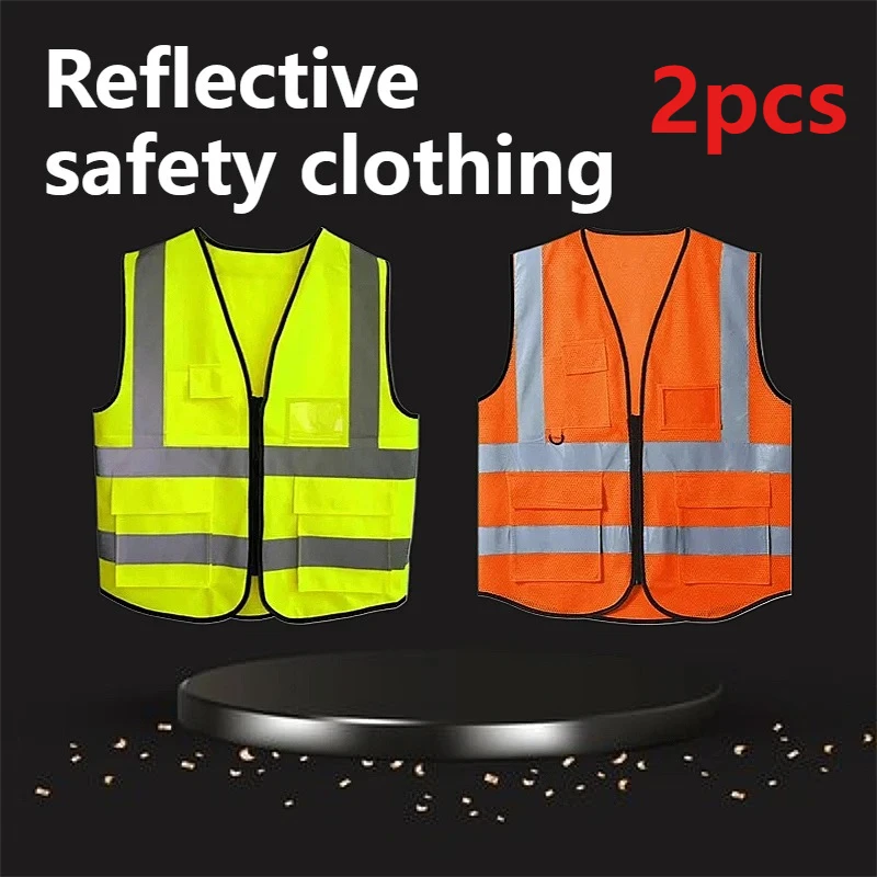 2pcs Sets Reflective Security Vests Adjustable Reflective Safety Clothing with Multi-Pockets Reflective Vest for Running Cycling
2pcs Sets Reflective Security Vests Adjustable Reflective Safety Clothing with Multi-Pockets Reflective Vest for Running Cycling