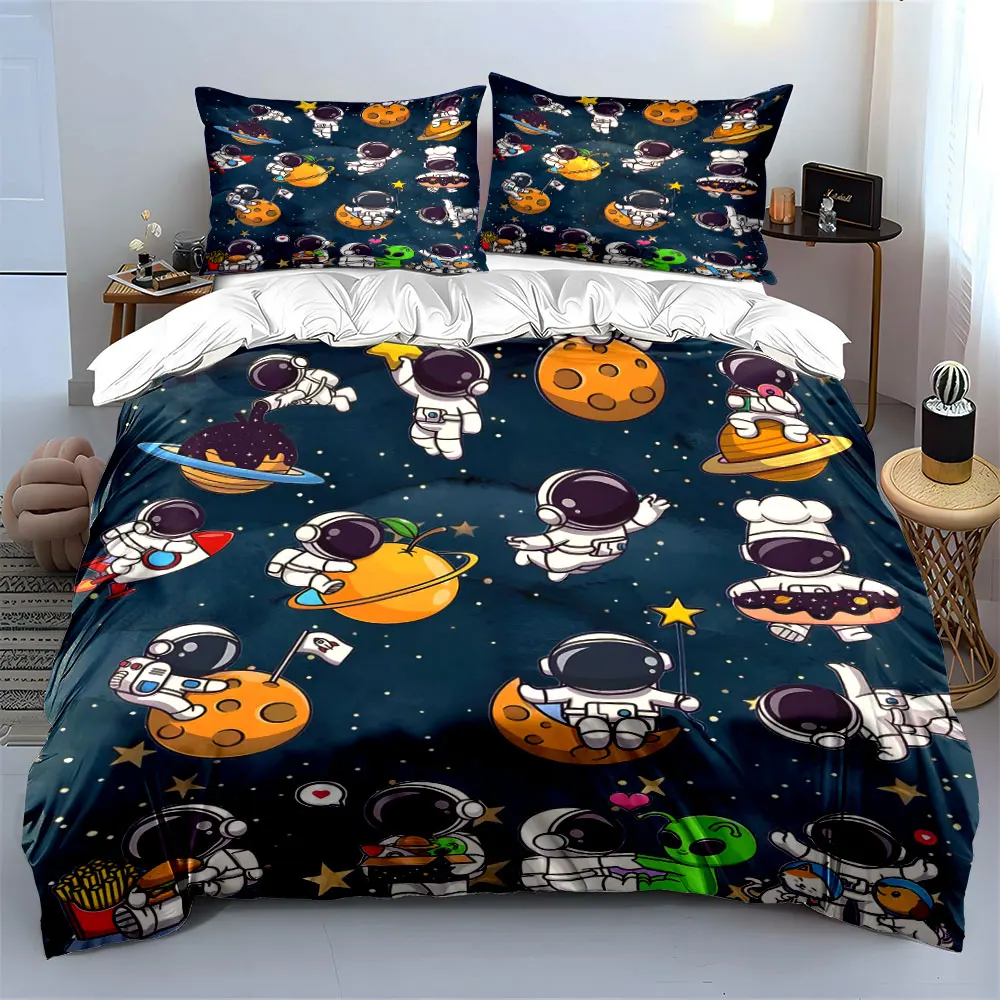 "Cartoon Astronaut Space Theme Set" Soft Skin-Friendly Bedding Set Includes 1 Duvet Cover And 2 Pillowcase, Gift
"Cartoon Astronaut Space Theme Set" Soft Skin-Friendly Bedding Set Includes 1 Duvet Cover And 2 Pillowcase, Gift