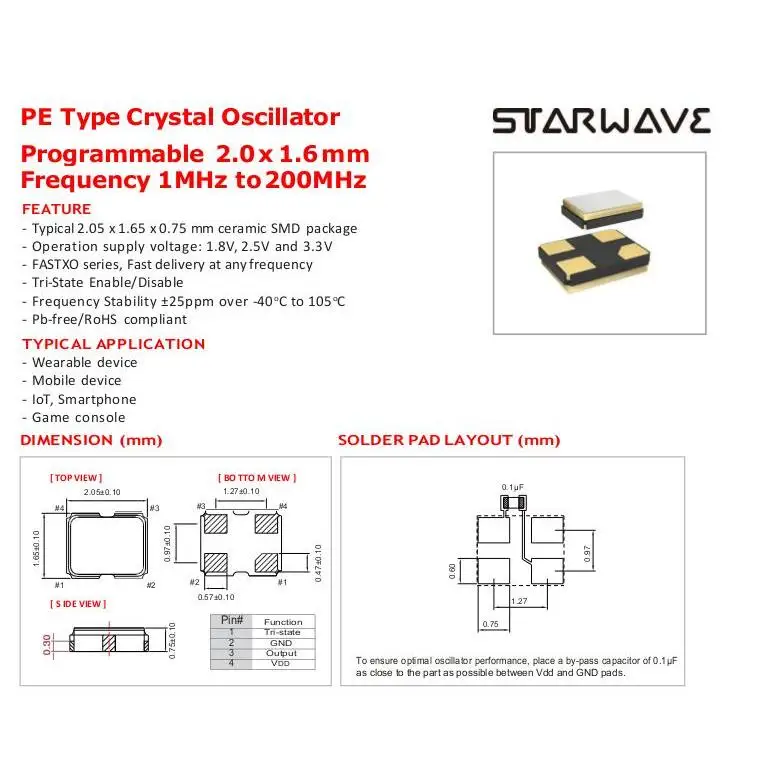20pcs/lot OSC 2016 100M 100MHZ 100.000MHZ 1.8V 3.3V 2.0x1.6 chips Electronic new
20pcs/lot OSC 2016 100M 100MHZ 100.000MHZ 1.8V 3.3V 2.0x1.6 chips Electronic new