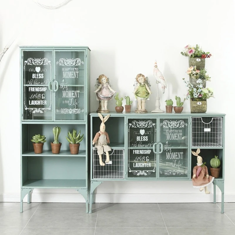 Living room multi-functional retro wrought iron wall decorative cabinet, balcony garden storage coffee dining side cabinet simpl
Living room multi-functional retro wrought iron wall decorative cabinet, balcony garden storage coffee dining side cabinet simpl