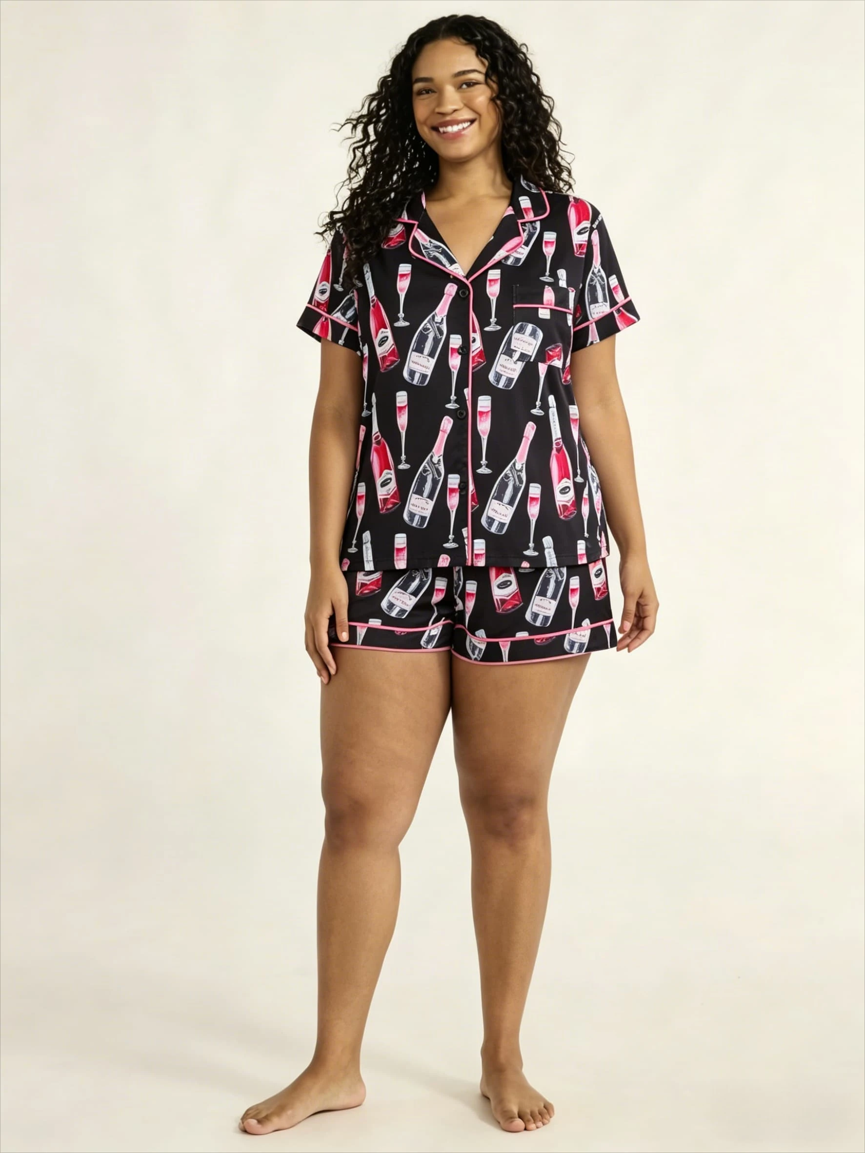 New Short Sleeve Lapel Pajama Set Fashion Casual Home Wear Sleepwear for Women
New Short Sleeve Lapel Pajama Set Fashion Casual Home Wear Sleepwear for Women