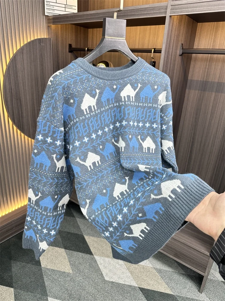 Laid-ba Sle вязаный свитер теплый цветочный узор свободный круглый Ne мужской осенне-зимний модный трикотаж для пар
Laid-ba Sle вязаный свитер теплый цветочный узор свободный круглый Ne мужской осенне-зимний модный трикотаж для пар